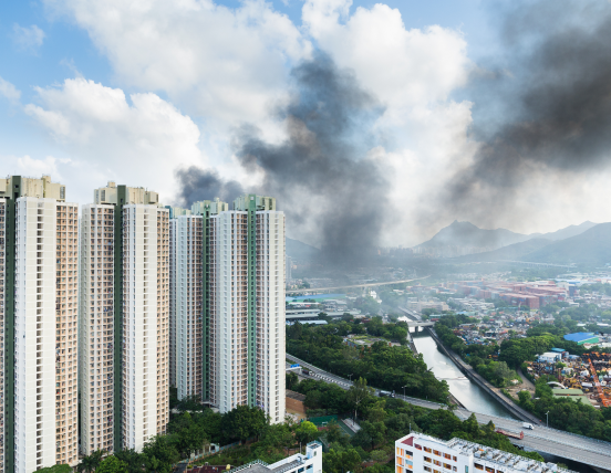 Fire accident in apartment building